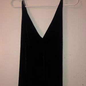Express Black Velvet Surplice Cami